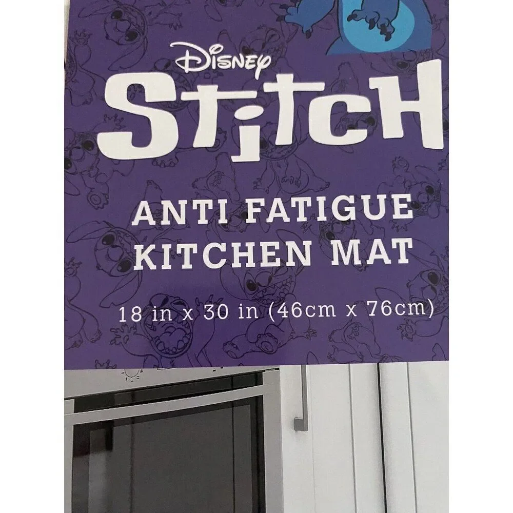 Disney Stitch Poses Anti Fatigue Kitchen Tropical All Over‎ 18 X 30” NEW